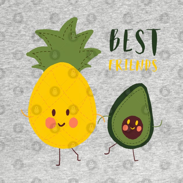 Best friends pineapple and avocado by Mimie20